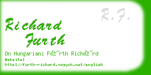 richard furth business card